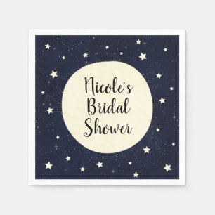 Serviette En Papier Lune Whimsical et étoiles Baby shower céleste