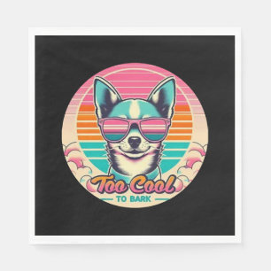 Serviette En Papier Lunettes de soleil Chihuahua coucher Vintage de so