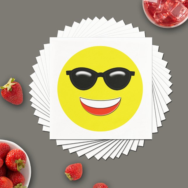 Serviette En Papier Lunettes de soleil cool Emoji (Créateur téléchargé)