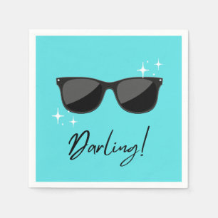 Serviette En Papier Lunettes de soleil Darling