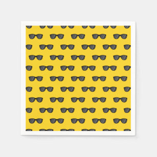 Serviette En Papier Lunettes de soleil de dessin cool