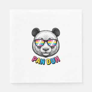 Serviette En Papier Lunettes de soleil de Panda drôle Vintage Gravure
