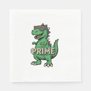 Serviette En Papier Lunettes de soleil dinosaure vintage Prime Cartoon