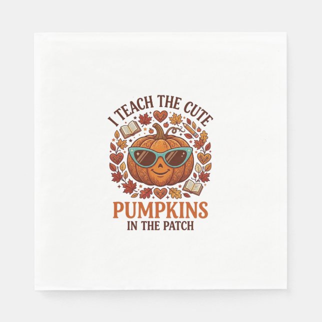 Serviette En Papier Lunettes de soleil Halloween Patch Citrouilles Mig (Devant)