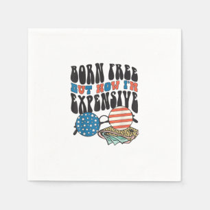 Serviette En Papier Lunettes de soleil rétro Born Free Mais maintenant