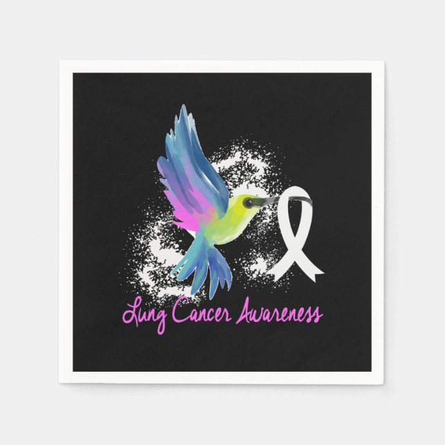 Serviette En Papier Lung Awareness Pearl Ribbon (Devant)