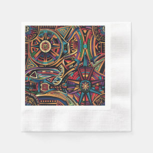 Serviette En Papier Lush Cyan "Chronique des Anciens" Parti Cockta
