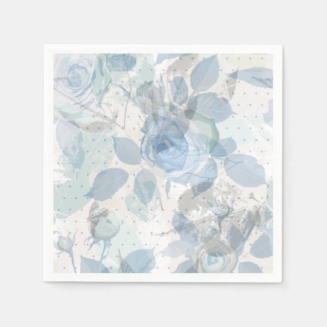 Serviette En Papier Luxe motif rose (Devant)