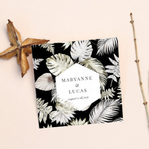 Serviette En Papier Luxueux feuillage Tropical Monogram Papier Napkins