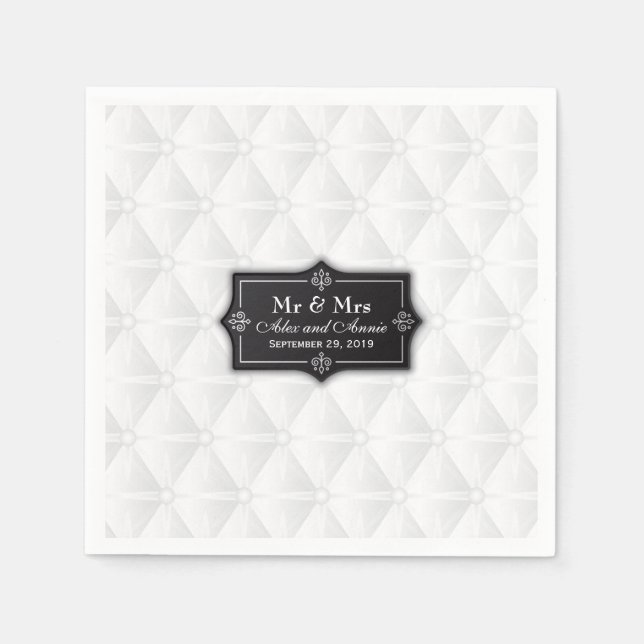 Serviette En Papier Luxueux Mariage personnalisé | Napkin (Devant)