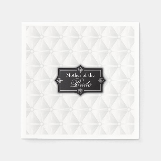 Serviette En Papier Luxuriante mère de la Mariage de mariée | Napkin (Devant)