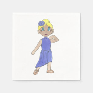 Serviette En Papier Lyrical Moderne Danse Enseignant Considérant Purpl