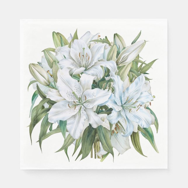 Serviette En Papier Lys Blanc (Devant)