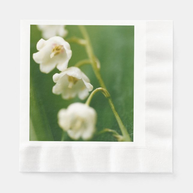 Serviette En Papier Lys blancs de la vallée (Convallaria majalis) (Devant)