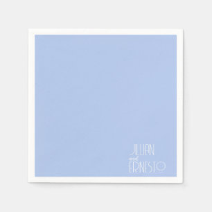 Serviette En Papier Lys bleu clair solide de la vallée Personnalisé