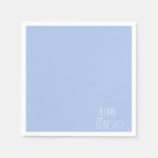 Serviette En Papier Lys bleu clair solide de la vallée Personnalisé