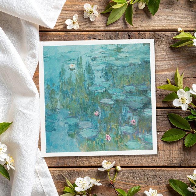 Serviette En Papier Lys d'eau Claude Monet (Créateur téléchargé)