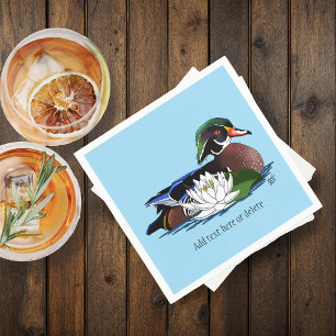 Serviette En Papier Lys d'eau de canard de bois