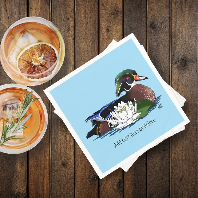 Serviette En Papier Lys d'eau de canard de bois (Créateur téléchargé)