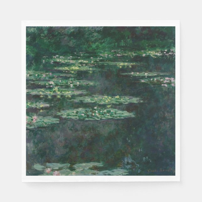 Serviette En Papier Lys d'eau (par Claude Monet) (Devant)
