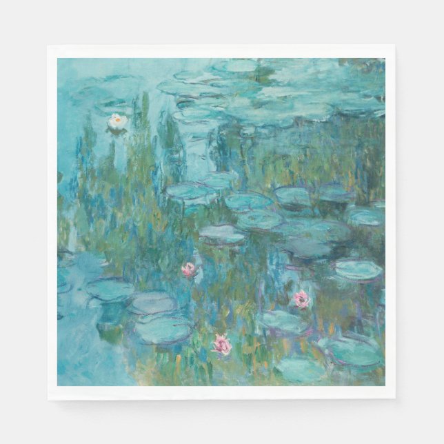 Serviette En Papier Lys d'eau (par Claude Monet, 1915) (Devant)
