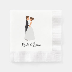 Serviette En Papier M. et M. Mariage Mariée et couple de chambre