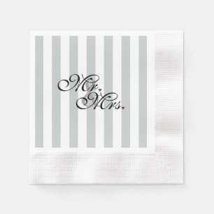 Serviette En Papier M. et Mme Cliquer pour Customiser les bandes de co