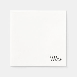 Serviette En Papier M. et Mme.   élégant couple moderne assorti
