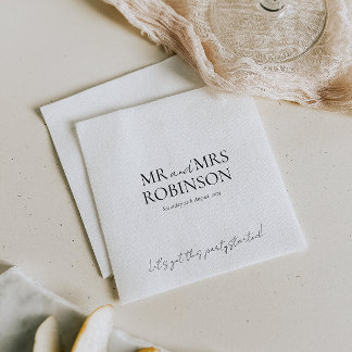 Serviette En Papier M. et Mme Elegant Wedding Napkin