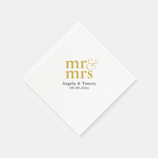 Serviette En Papier M. et Mme mariage (Coin)