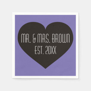 Serviette En Papier M. & Mme Black Heart