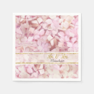 Serviette En Papier M. & Mme Gold Faux Parties scintillant Pink Hydran
