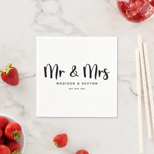 Serviette En Papier   M. & Mme | Mariage (En situation)