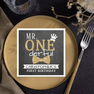 Serviette En Papier M. ONEderful 1er anniversaire