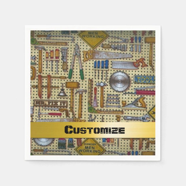 Serviette En Papier M. Réparer It Handyman Outils serviettes (Devant)