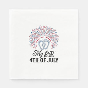 Serviette En Papier Ma première chemise patriotique pour bébé pour le