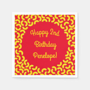 Serviette En Papier Mac et Cheese Kid 1er Anniversaire de la fête Mac
