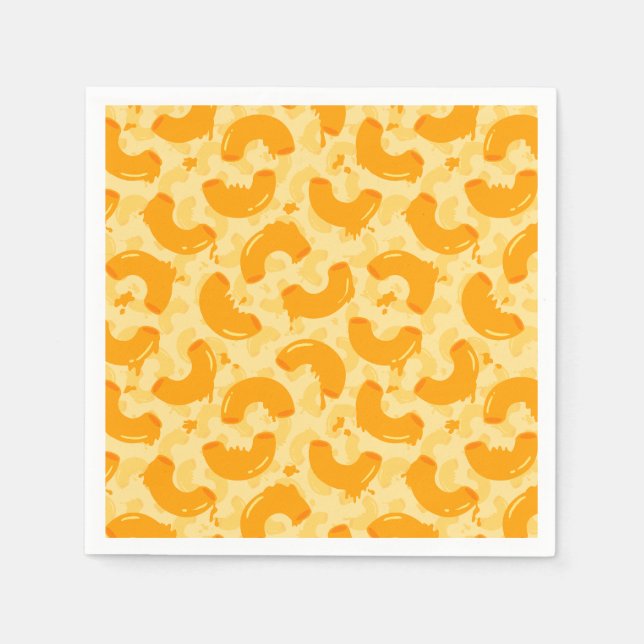 Serviette En Papier Macaroni et Motif de fromage (Devant)