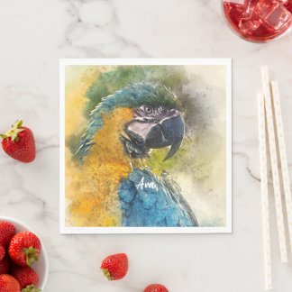 Serviette En Papier Macaw bleu et jaune (Ara ararauna)