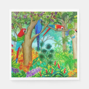 Serviette En Papier Macaw Parrot Art Jungle Papier