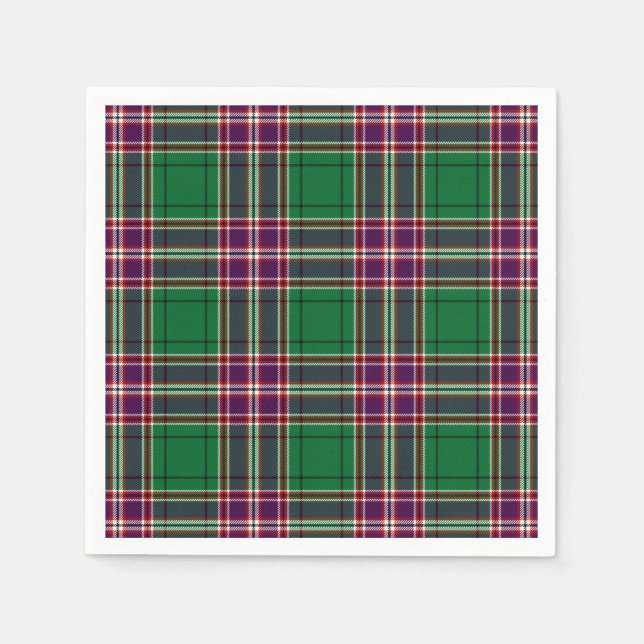 Serviette En Papier MacFarlane Chasse Tartan Imprimer (Devant)
