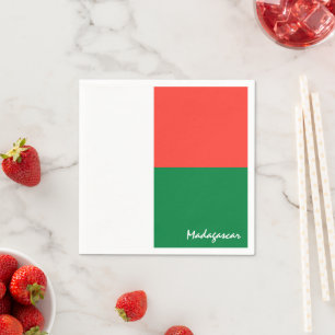 Serviette En Papier Madagascar & Flag party mode / fans sportifs