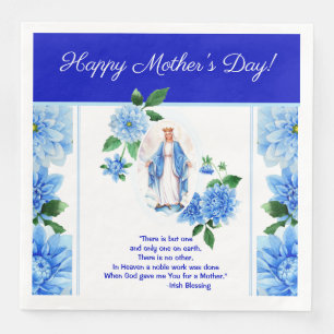 Serviette En Papier Madame de la Reine des fleurs de mère de Vierge
