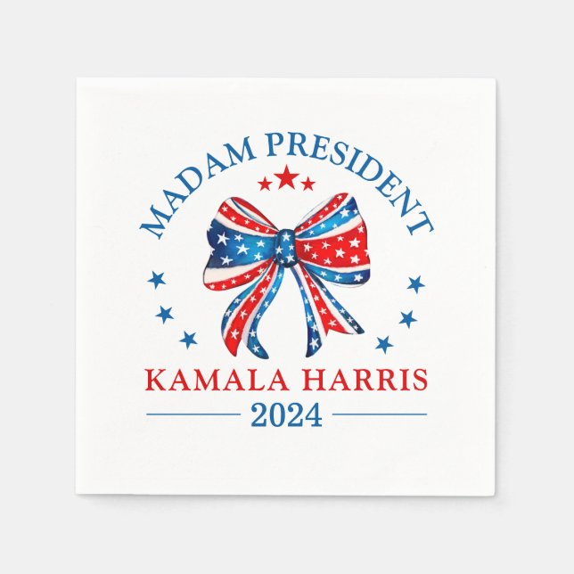 Serviette En Papier Madame la Présidente Kamala Harris (Devant)