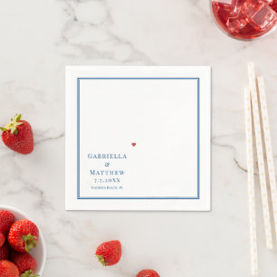 Serviette En Papier Madeira Beach Floride Carte Mariage élégant