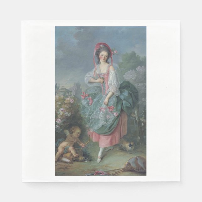 Serviette En Papier Mademoiselle Guimard (par Jacques-Louis David) (Devant)
