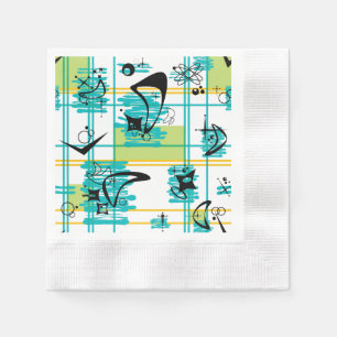 Serviette En Papier Madras du milieu du siècle