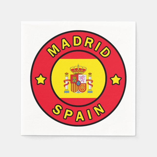 Serviette En Papier Madrid Espagne (Devant)
