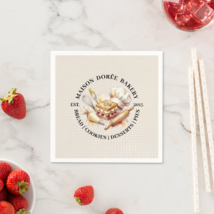 Serviette En Papier Magasin de boulangerie Pâtissier Dessert Sucreries