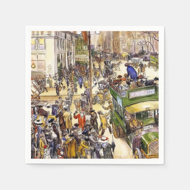 Serviette En Papier Magasins de Noël sur la Cinquième Avenue (New York (Devant)